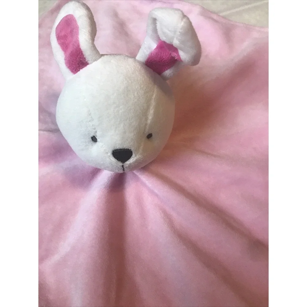 Carter's Baby Lovey Pink Bunny Rabbit Mommy Loves Me Security Blankey Rattle
